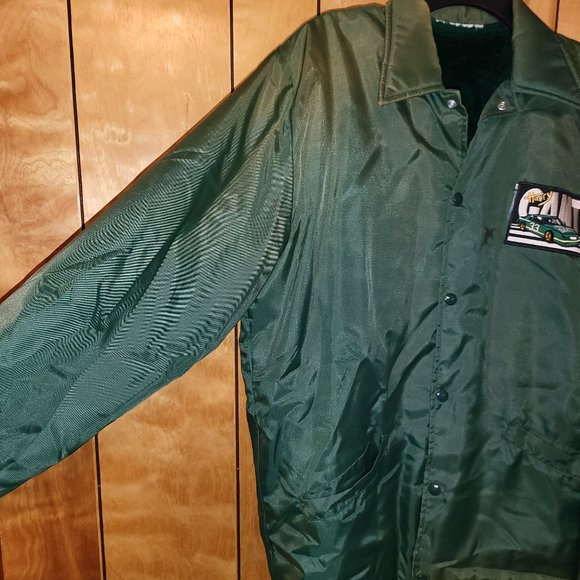 Vintage Harry Gant Jacket MEDIUM Snap Button Inner Lined GREEN Heavy Fade 80s F2 - Picture 4 of 10